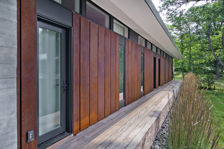 corten steel wall